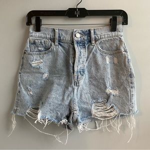 Pacsun Distressed High Rise Jean Shorts